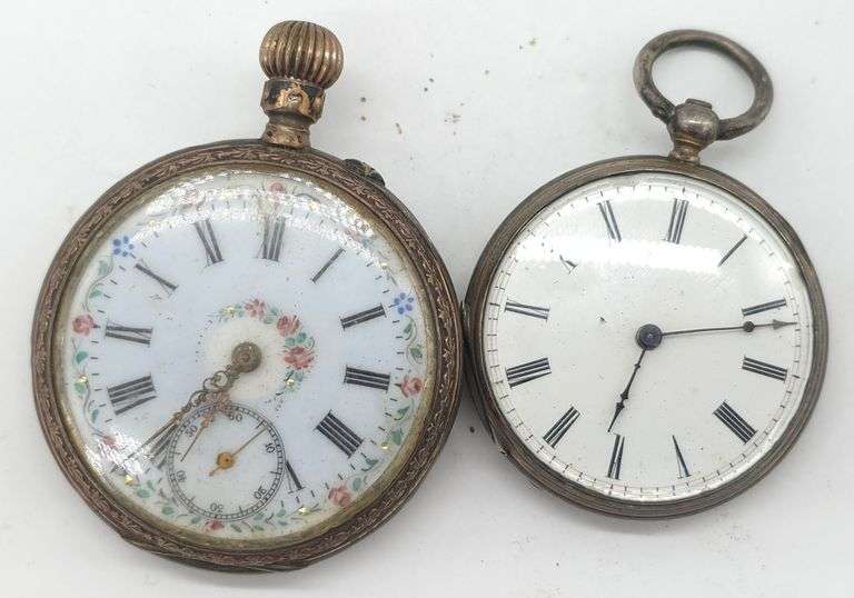 (F) Two Open Face Pocket Watches, Unmarked.