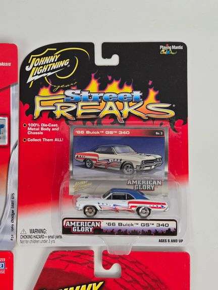 (9) Johnny Lightning Die-Cast Cars In Blister Packages