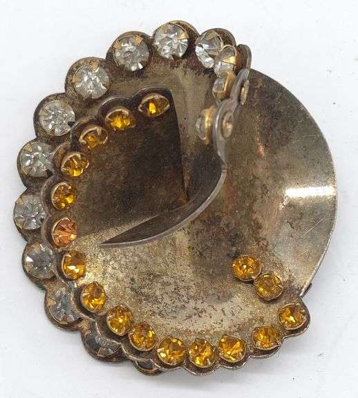 (MC) Sterling Silver Rhinestone Brooch