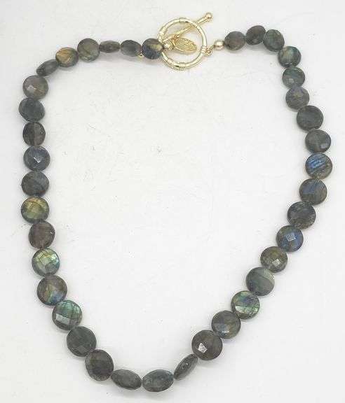 (KC) Connie Craig Carrol Beaded Stone Necklace  HSN