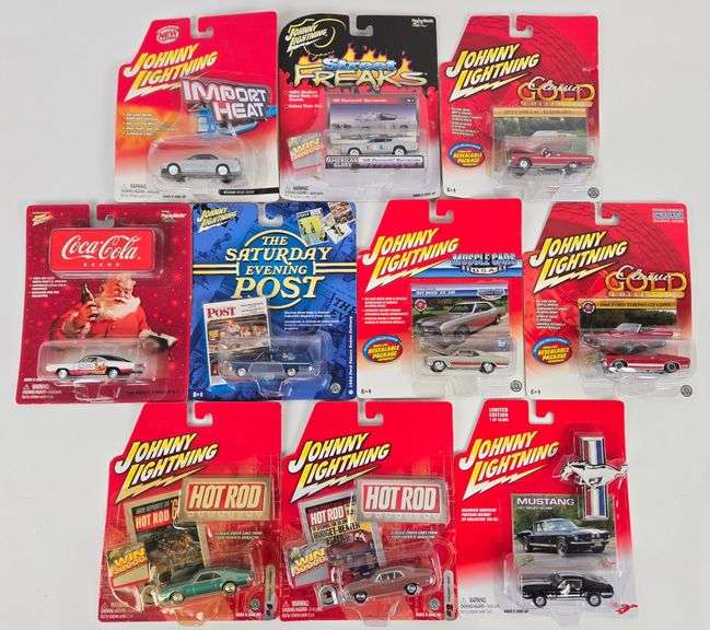 (10) Johnny Lightning Die-Cast Cars In Blister Packages