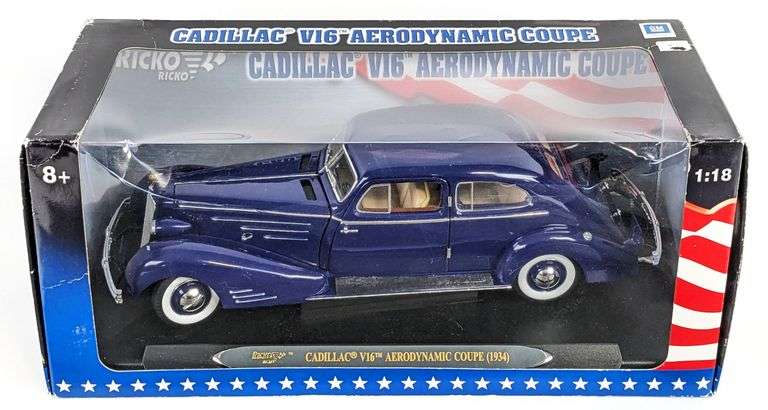 Ricko 1/18 Scale Ricko 1934 Cadillac V16 Aerodynamic Coupe - Kraft Auction ...
