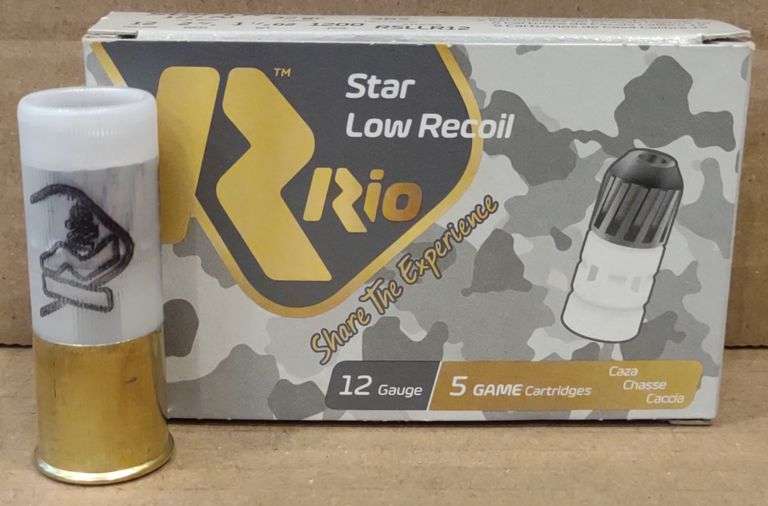 (M) 5 Rds 12 Gauge Rio Royal Star Slug Low Recoil Ammo