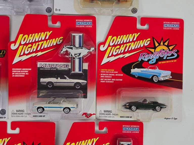 (10) Johnny Lightning Die-Cast Cars In Blister Packages