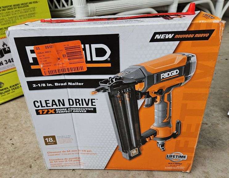 (CC) Ridgid 18 Gauge 2 1/8" Brad Nailer. Pt#R213BNF.