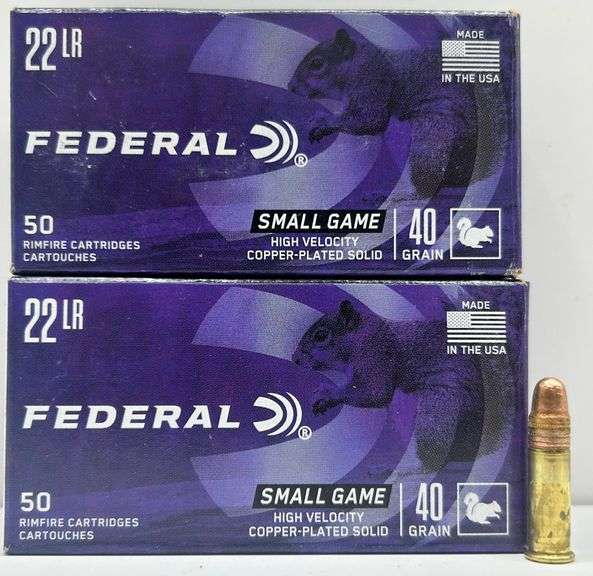 (DV) Federal Game-Shok .22LR Rimfire Cartridges