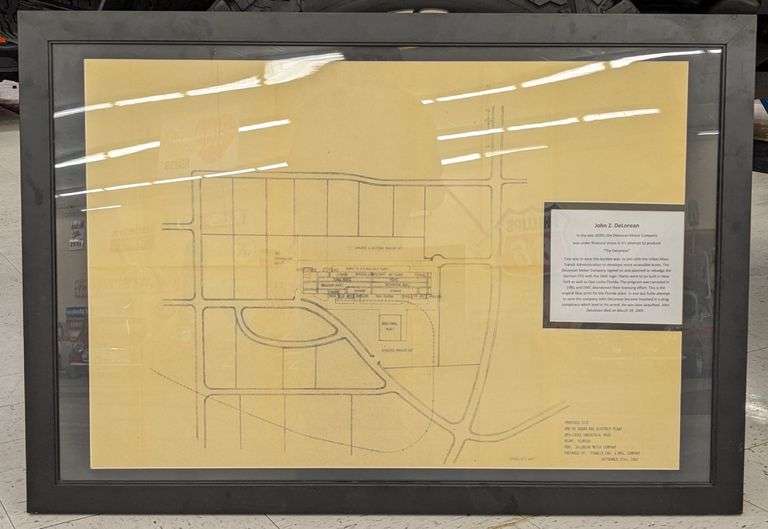 1980 DeLorean Motor Co. Bus Assembly Plant Blue Prints