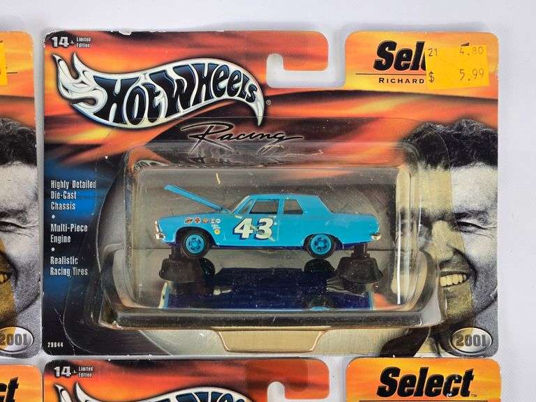 (4) Hot Wheels Racing Nascar Select Series Cars In Blister Packages