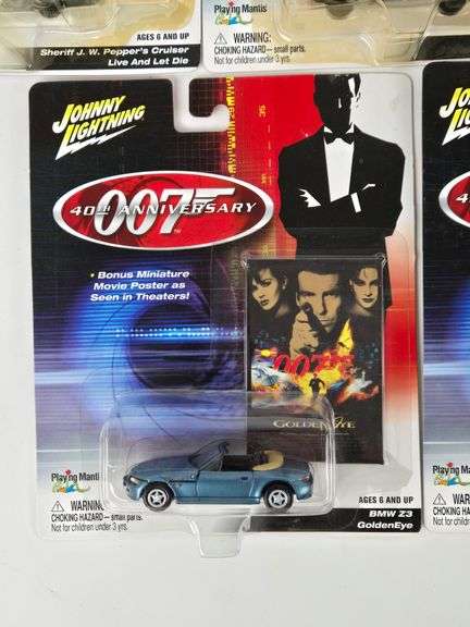 (10) Johnny Lightning James Bond 007 Die-Cast Cars In Blister Packages