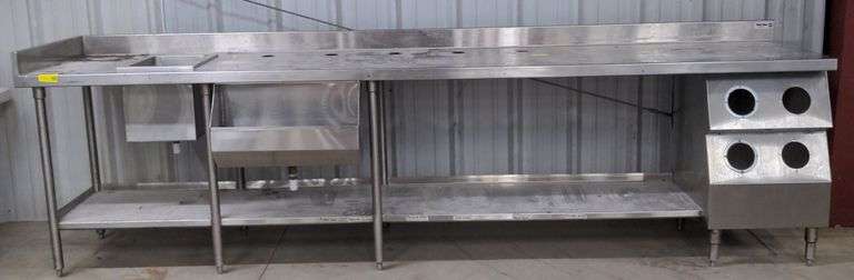 (D) West Star 135" Stainless Prep Table