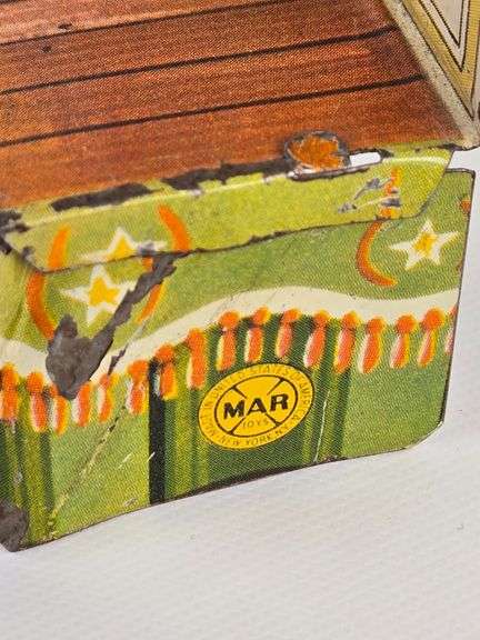 Marx Tin Litho Big Top Circus Background Scene Display