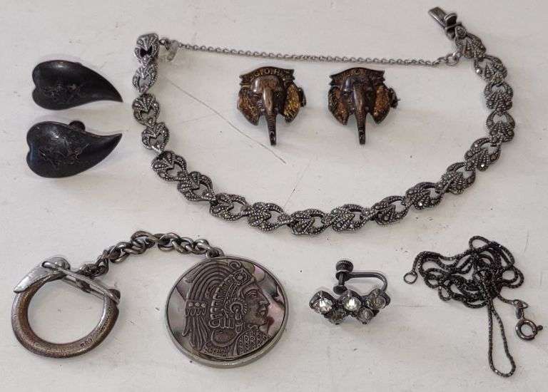 (CC) Sterling Silver 925 Jewelry Pieces Incl. Earrings, Necklace, Bracelet, Etc