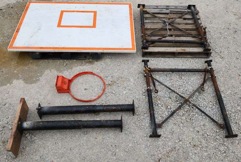 (AK) Steel Full Size Professional Wall Mount Basket Ball Hoop And Back Board