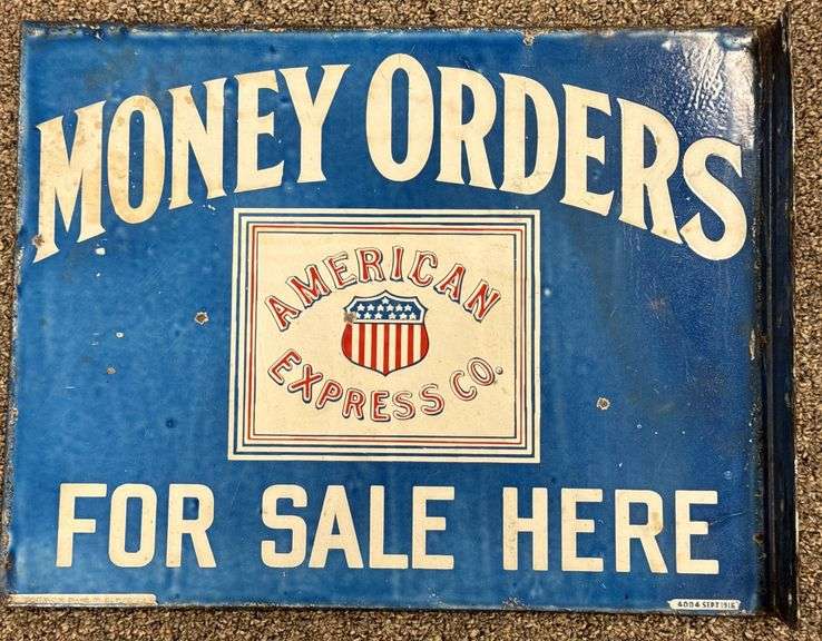 Early DSP American Express Money Order Flange Sign