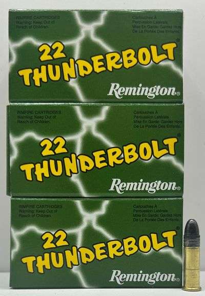 (DV) Remington .22 LR Thunderbolt Rimfire Cartridges