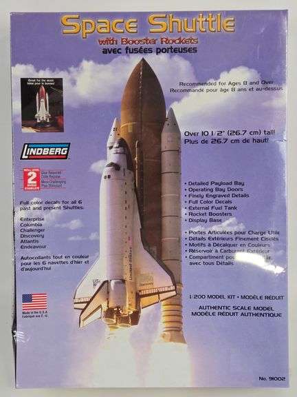 1/200 Scale Lindberg Space Shuttle w/ Booster Rockets Model Kit - Sealed