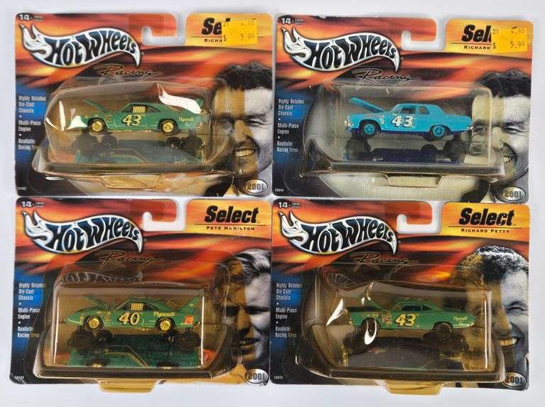 (4) Hot Wheels Racing Nascar Select Series Cars In Blister Packages
