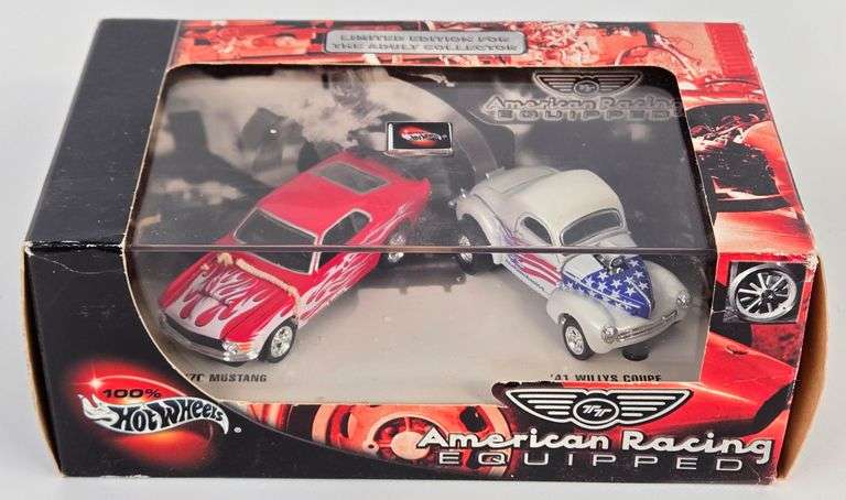Hot Wheels American Racing Euipped 2 Car Collector Set Limited Edition In Box