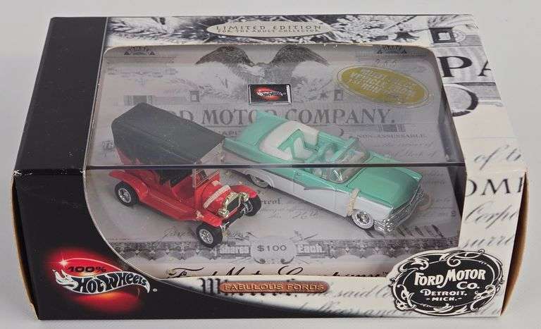 Hot Wheels Fabulous Fords 2 Car Collector Set Limited Edition In Box