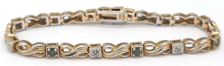 (JK) Sterling Silver Tennis Bracelet