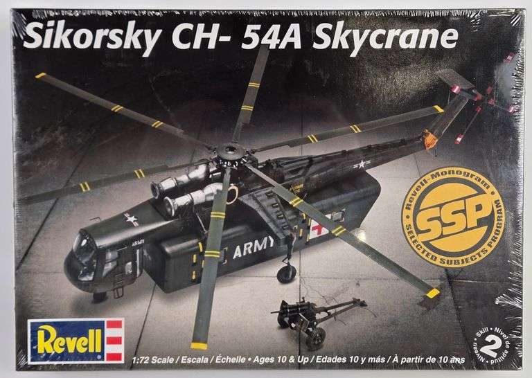 1/72 Scale Revell Sikorsky CH-54A Skycrane Army Model Kit - Sealed