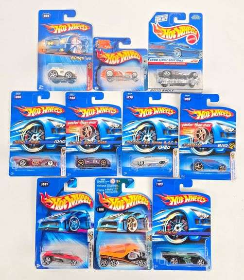 (10) Hot Wheels Die-Cast Cars In Blister Packages