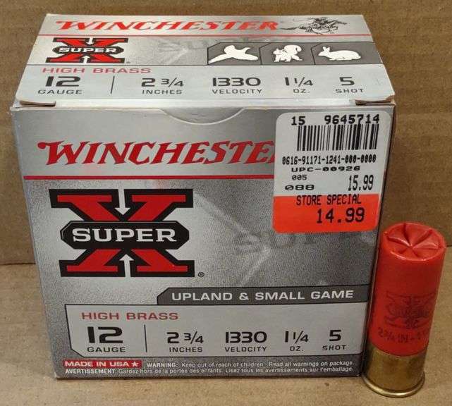 (M) 25 Rds 12 Gauge Winchester Super X Shotgun Shells