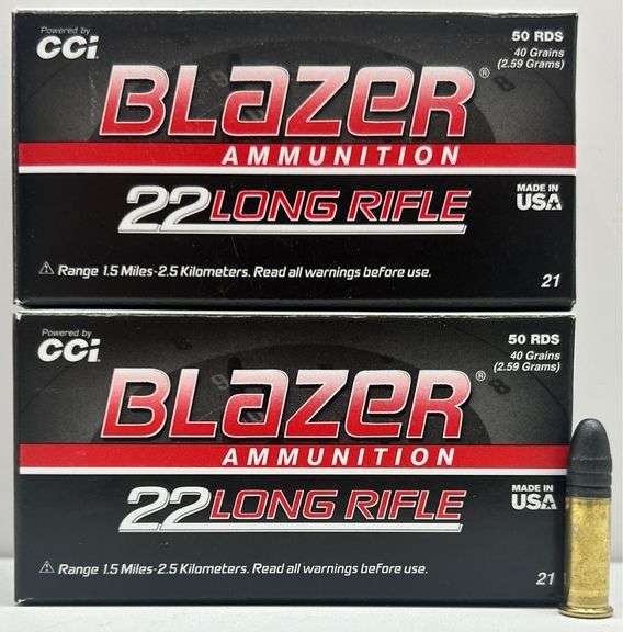 (DV) CCI Blazer .22LR Rimfire Cartridges