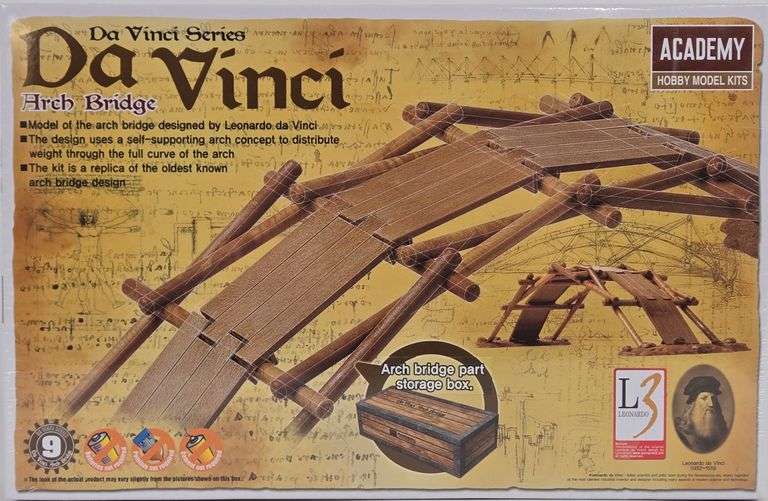 Academy Da Vinci Machine Series Arch Bridge Hobby Model Kit - Sealed