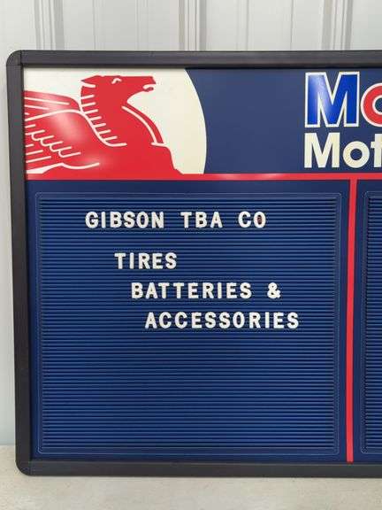 Mobil Motor Oils Letter Board