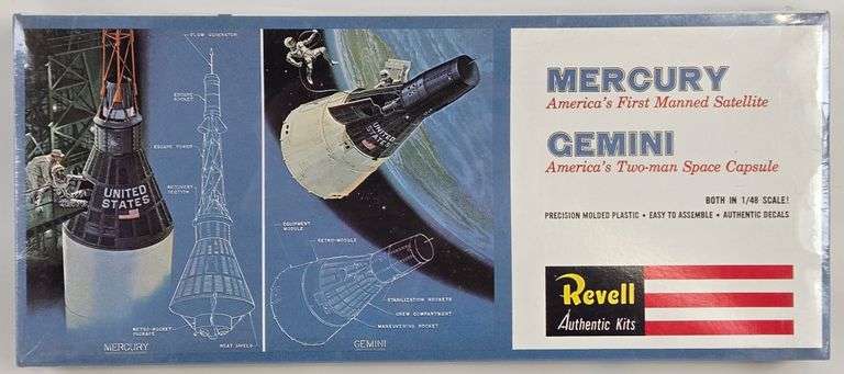 1/48 Scale Revell Mercury Satellite & Gemini Space Capsule Model Kit - Sealed