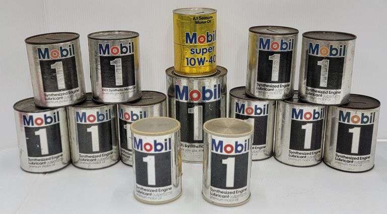 Mobil Motor Oil Can Banks & Radios