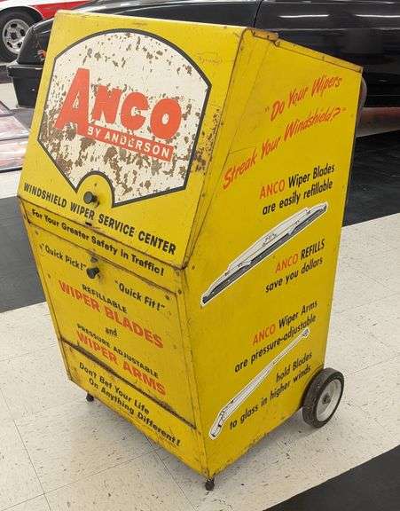 Vintage Anco Wiper Blades Service Station Island Cabinet - Kraft