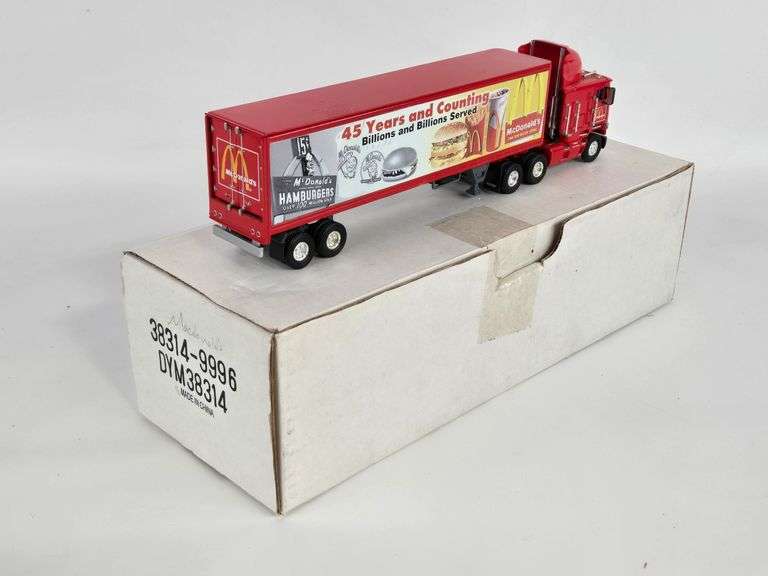 1/58 Scale Die-Cast McDonald's 45th Anniversary Cabover Semi Truck & Trailer