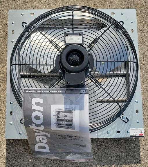 (ZZ) Dayton 16" Utility ShutterMounted Exhaust Fan Kraft Auction