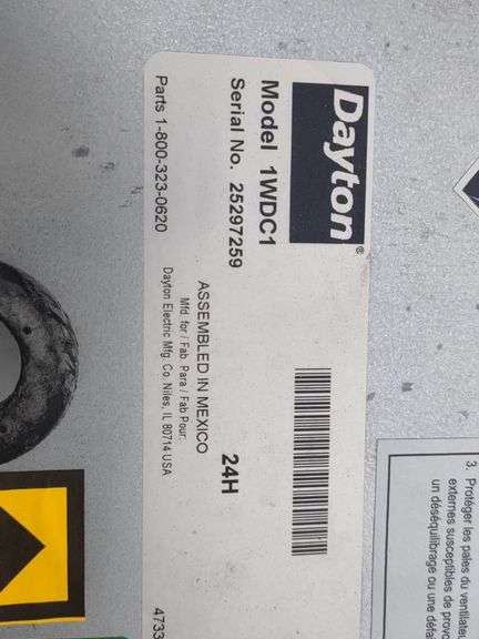 (ZZ) Dayton Industrial Exhaust Fan