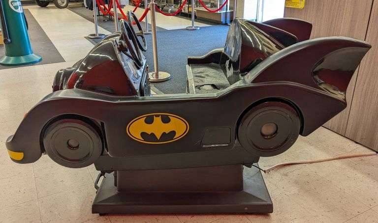 Restored Vintage 25¢ Coin Op Batmobile Kiddie Ride - Kraft Auction ...