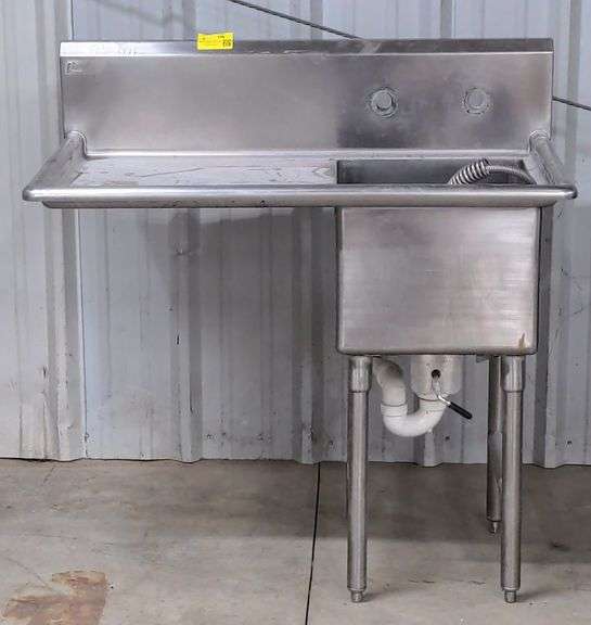 (D) 42" Stainless Drainboard Sink