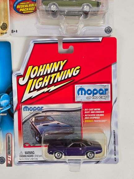 (9) Johnny Lightning Die-Cast Cars In Blister Packages
