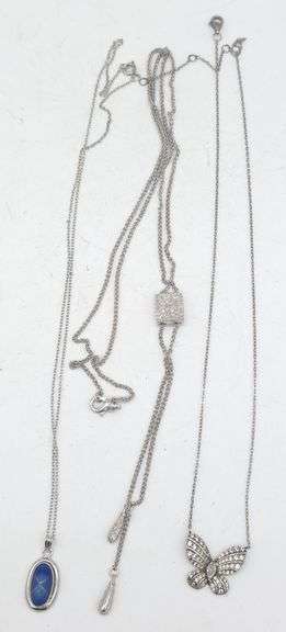 (KC) Three Sterling Silver Necklaces