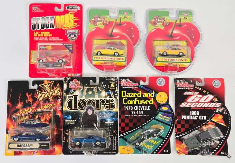 (7) 1/64 Die-Cast Cars In Blister Packages
