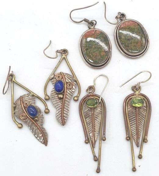(MN) Three Pair of Sterling Silver Earrings