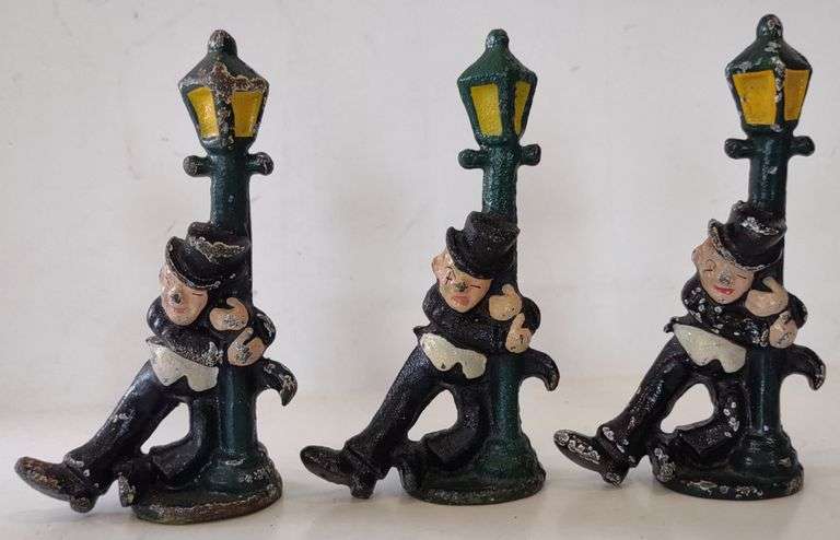 (CC) Vtg. Cast Iron Drunk Man Figurine Bottle Openers