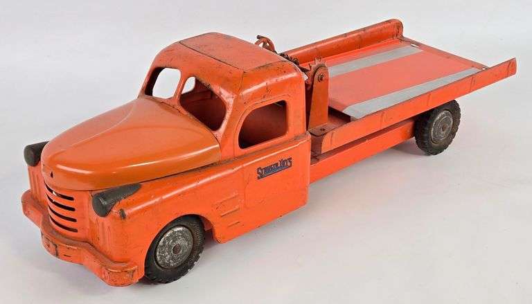 Vintage Structo Flatbed Equipment Hauler Truck w/ Ramp
