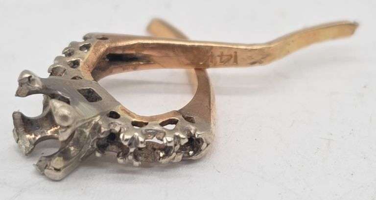 (G) 14K Gold Scrap Ring Setting