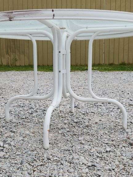 (AB) 48" Tempered Glass Patio Table