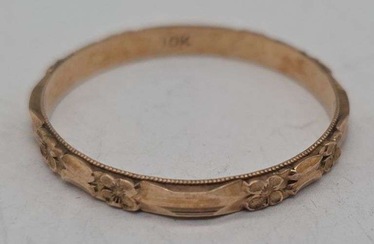 (F) 10K Yellow Gold Ring Sz 13