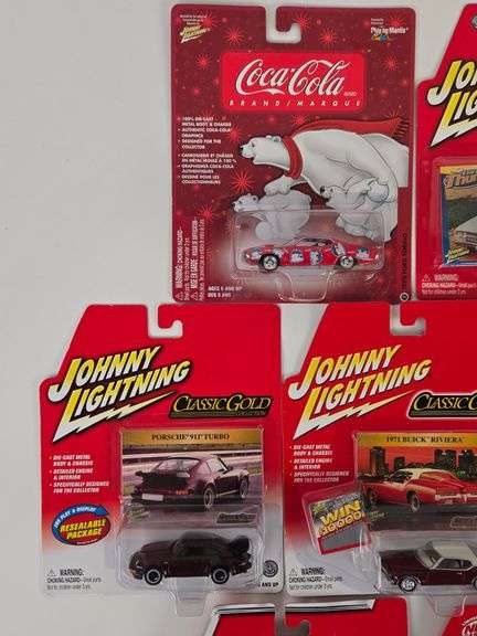 (10) Johnny Lightning Die-Cast Cars In Blister Packages