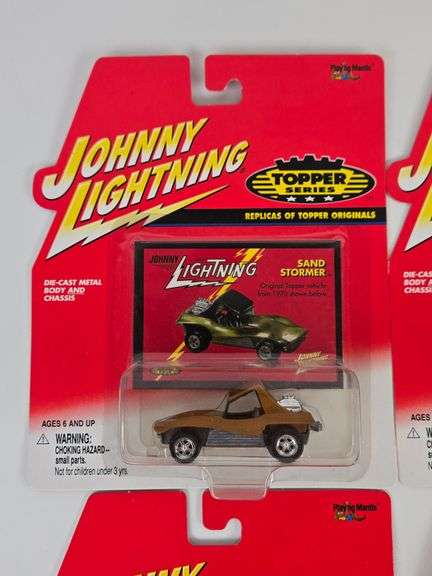 (6) Johnny Lightning Topper Series Die-Cast Cars In Blister Packages