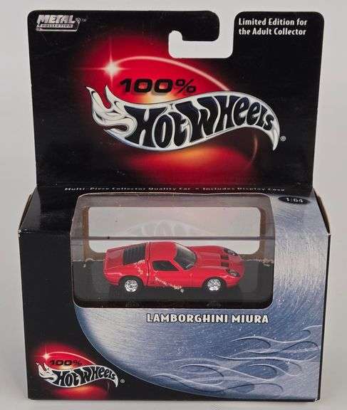 Hot Wheels Lamborghini Miura Limited Edition Die-Cast Car w/ Display Case